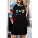 Black COWBOY TAKE ME AWAY Serape Sleeve Mini Dress with Pockets