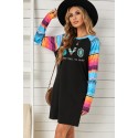 Black COWBOY TAKE ME AWAY Serape Sleeve Mini Dress with Pockets