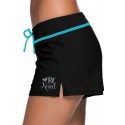 Black BE Kind Print Drawstring Swim Shorts