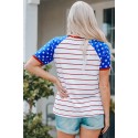 AMERICA Flag Sunglass Graphic Print Short Sleeve Tee